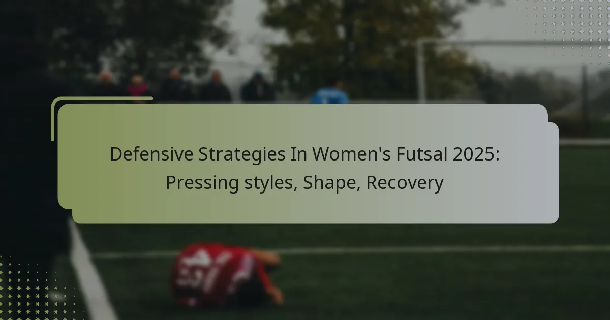 Defensive Strategies In Women’s Futsal 2025: Pressing styles, Shape, Recovery