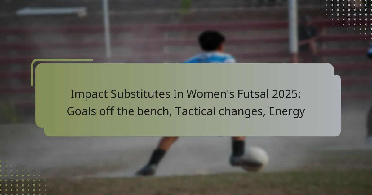 Impact Substitutes In Women’s Futsal 2025: Goals off the bench, Tactical changes, Energy