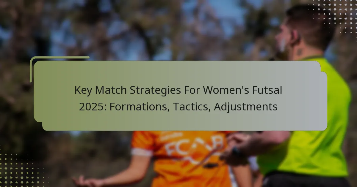 Key Match Strategies For Women’s Futsal 2025: Formations, Tactics, Adjustments