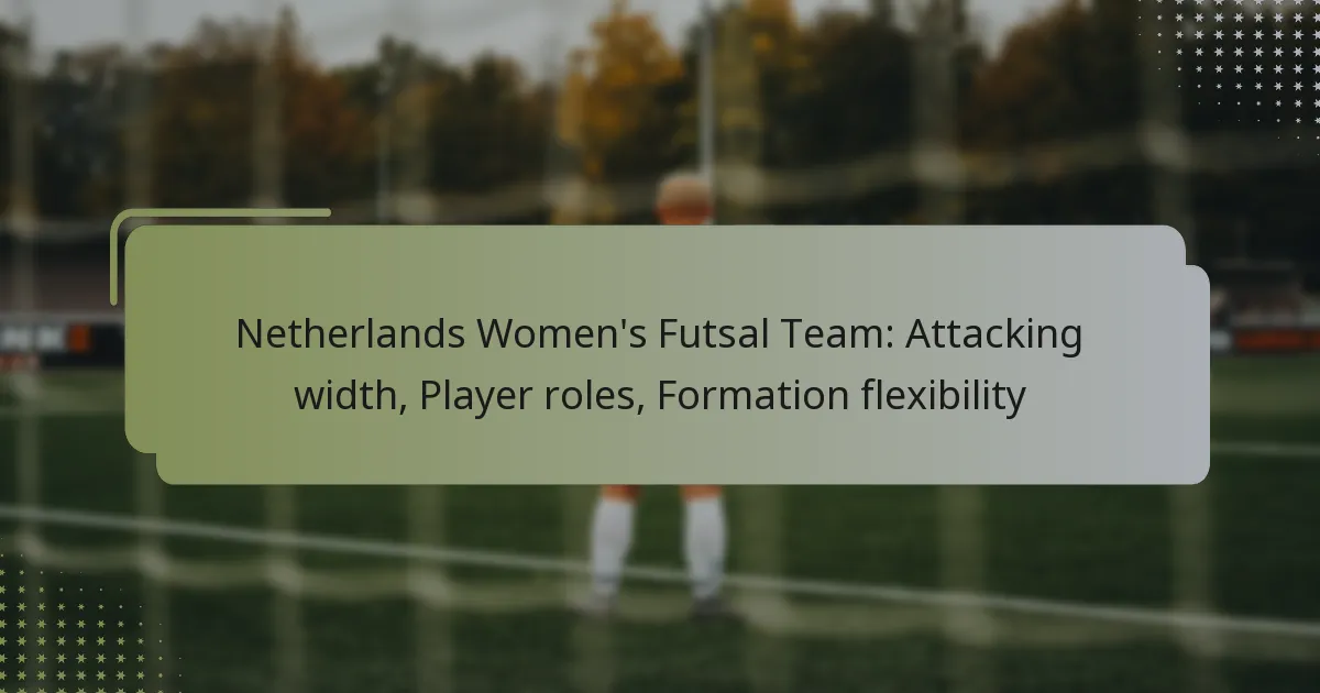 Netherlands Women’s Futsal Team: Attacking width, Player roles, Formation flexibility