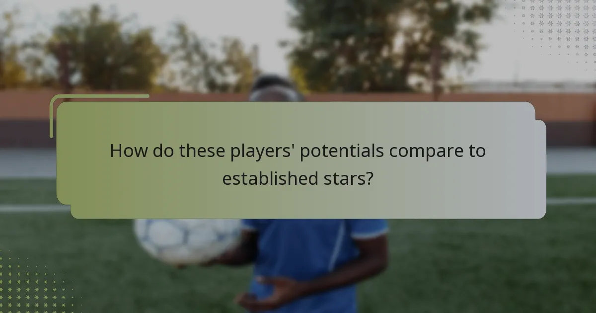 How do these players' potentials compare to established stars?