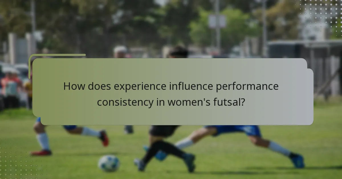 How does experience influence performance consistency in women's futsal?