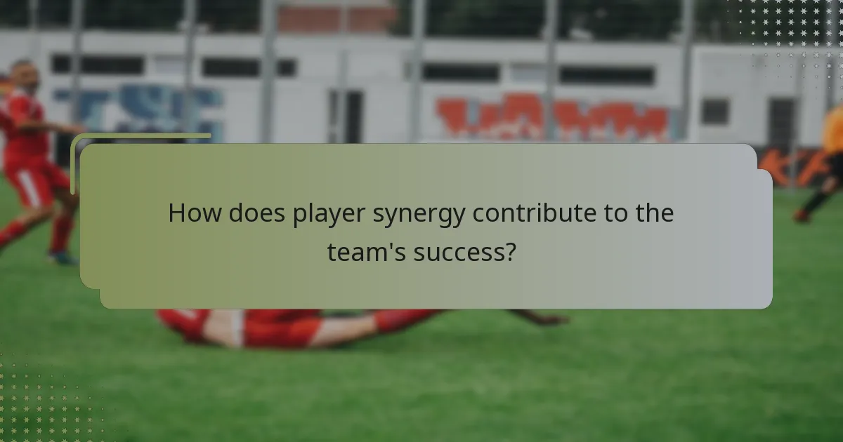 How does player synergy contribute to the team's success?