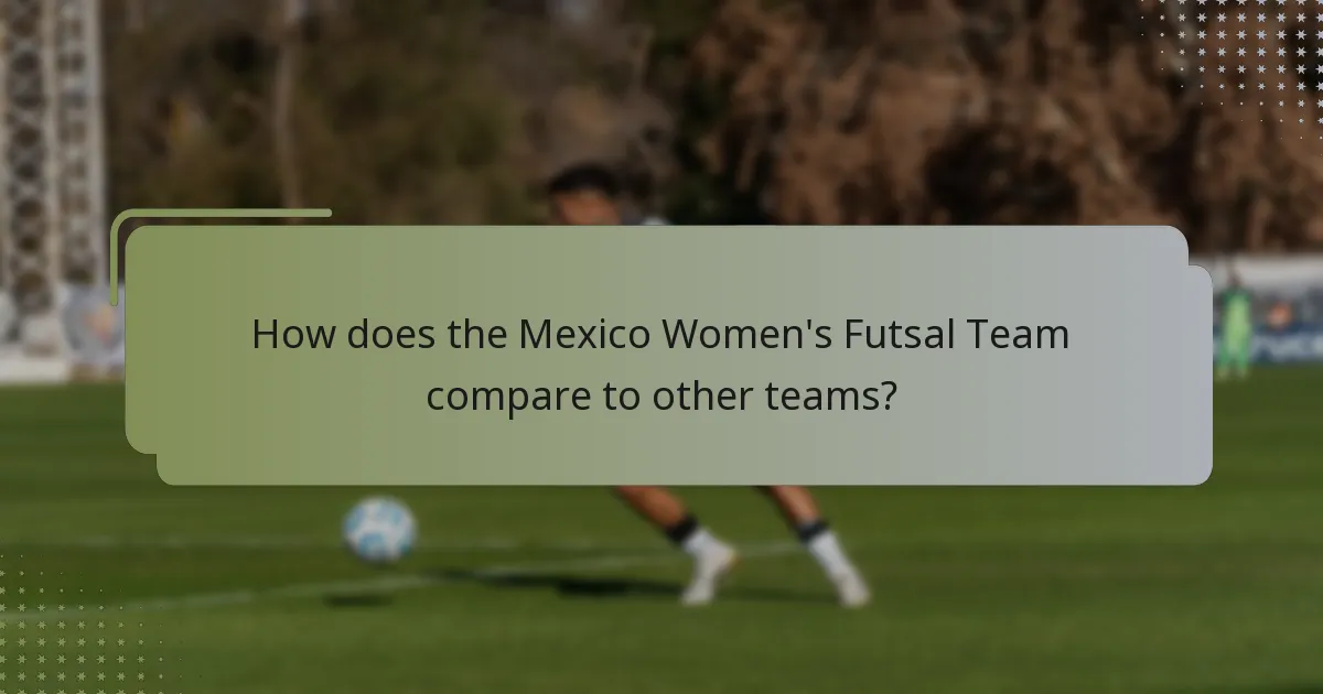 How does the Mexico Women's Futsal Team compare to other teams?