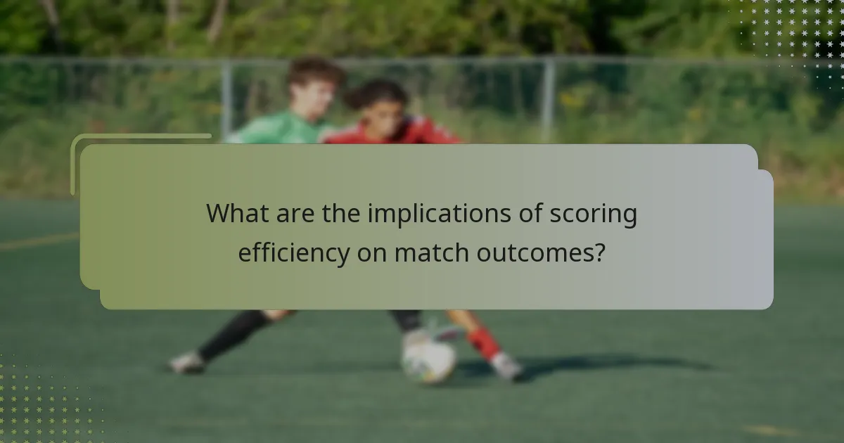 What are the implications of scoring efficiency on match outcomes?