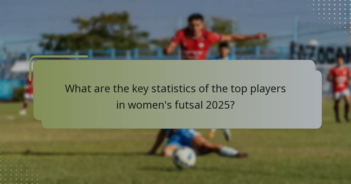 What are the key statistics of the top players in women's futsal 2025?
