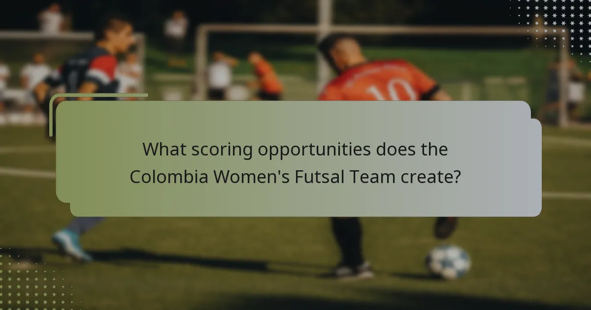What scoring opportunities does the Colombia Women's Futsal Team create?